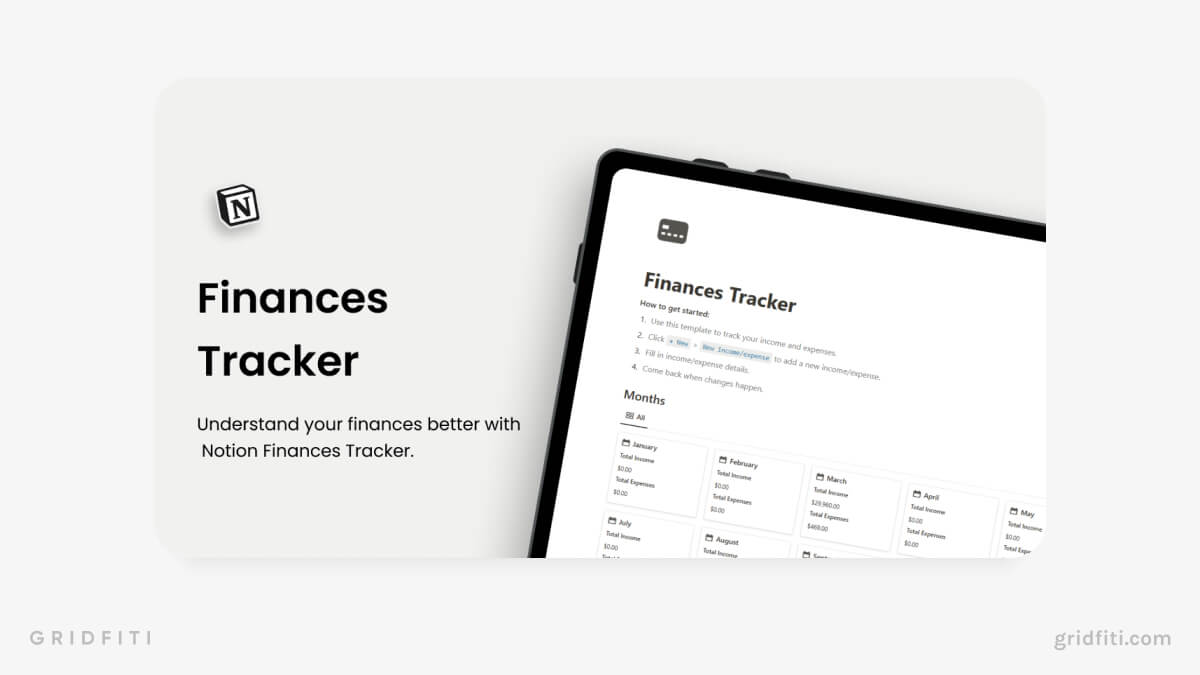 Free Notion Finances Tracker