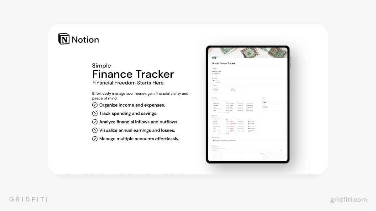 Simple Notion Finance Tracker