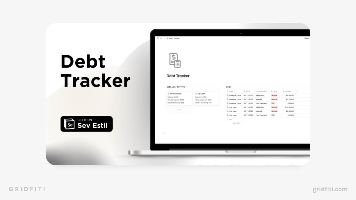 Notion Debt Tracker