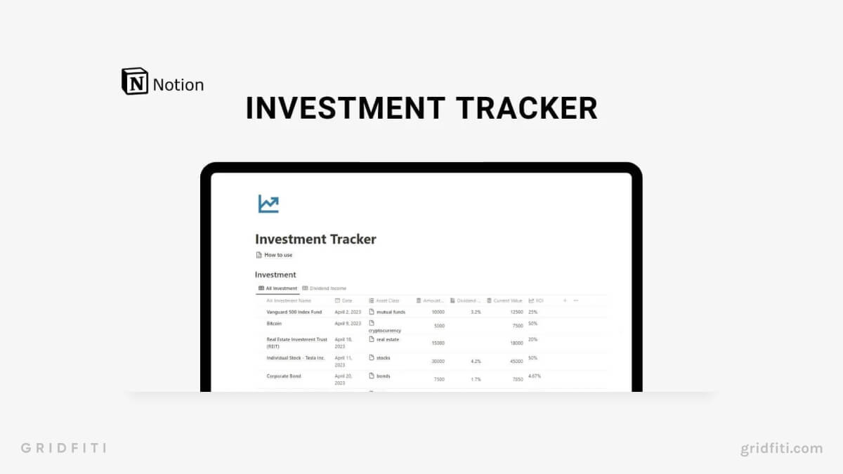Notion Investment Tracker