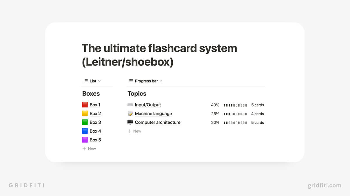 Notion Spaced Repetition Learning Template