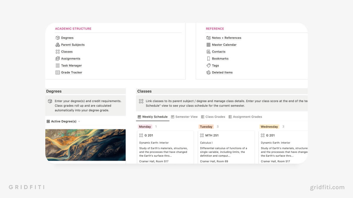 Notion Academic Management System