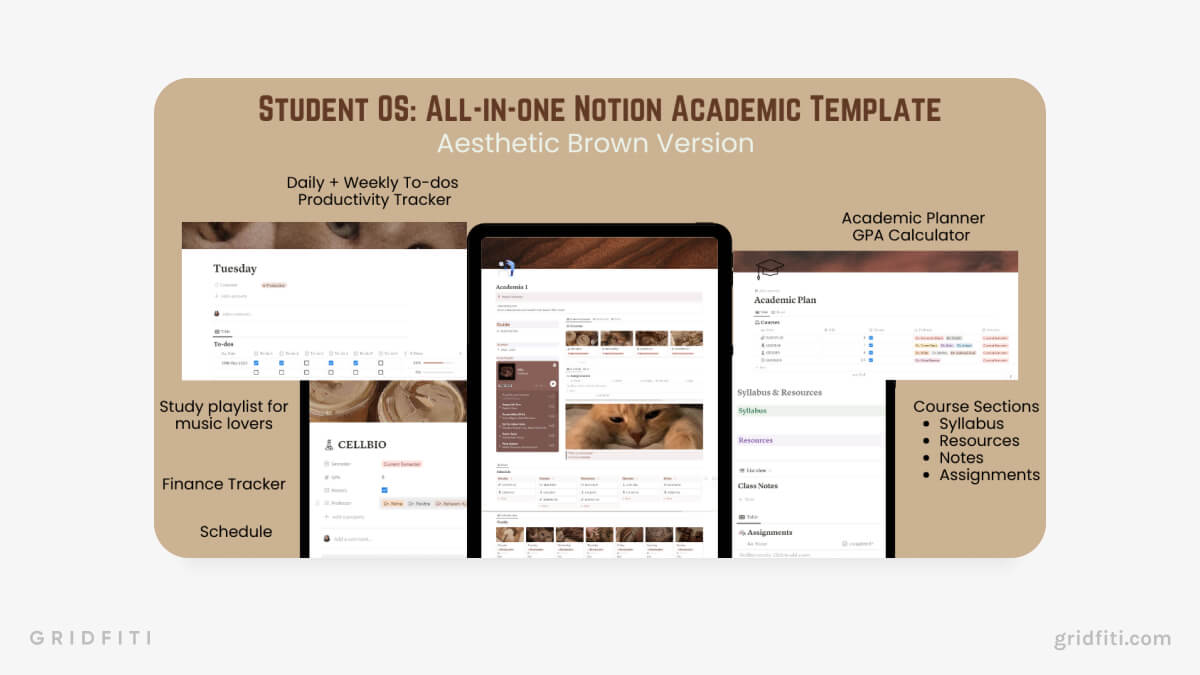 Notion Academic Dashboard Template