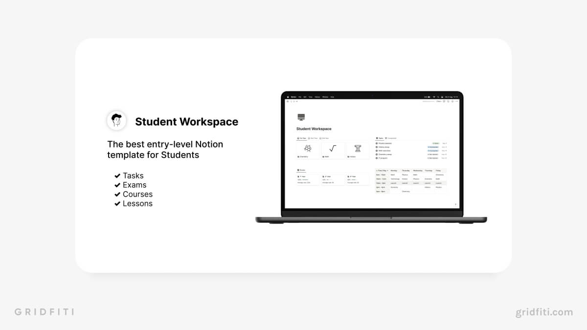 Simple Notion Student Homepage