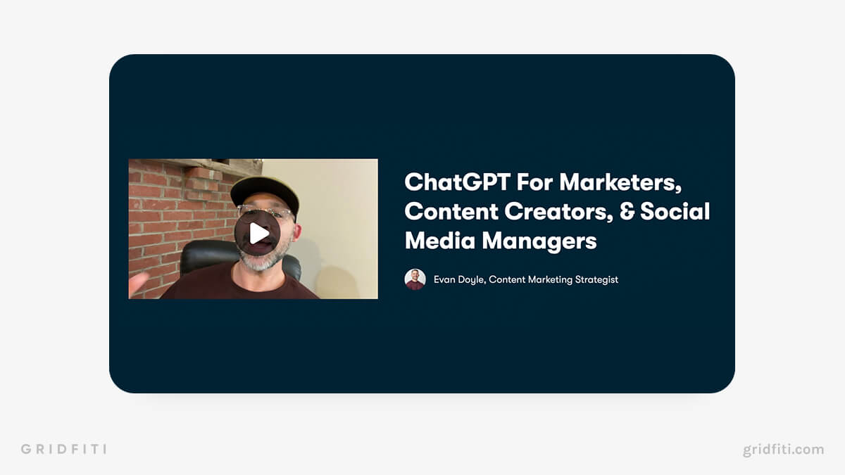 ChatGPT for Marketers, Content Creators, & Social Media Managers