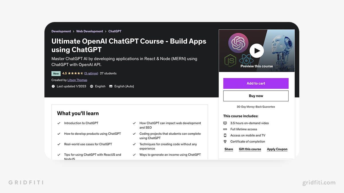 OpenAI ChatGPT Course
