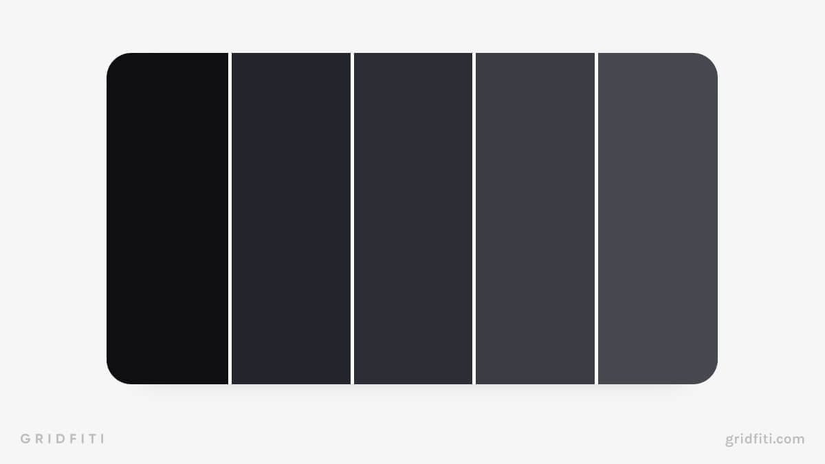 Black Calendar Color Scheme