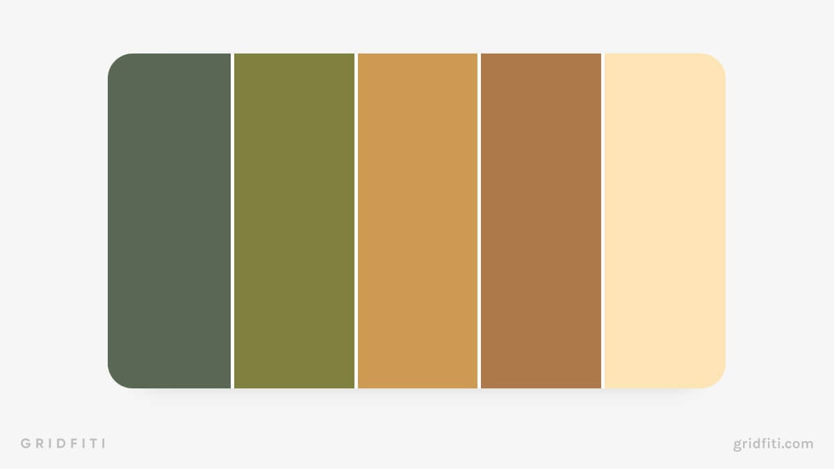 Olive Green Color Palette  Green color names, Olive green color, Green  colour palette