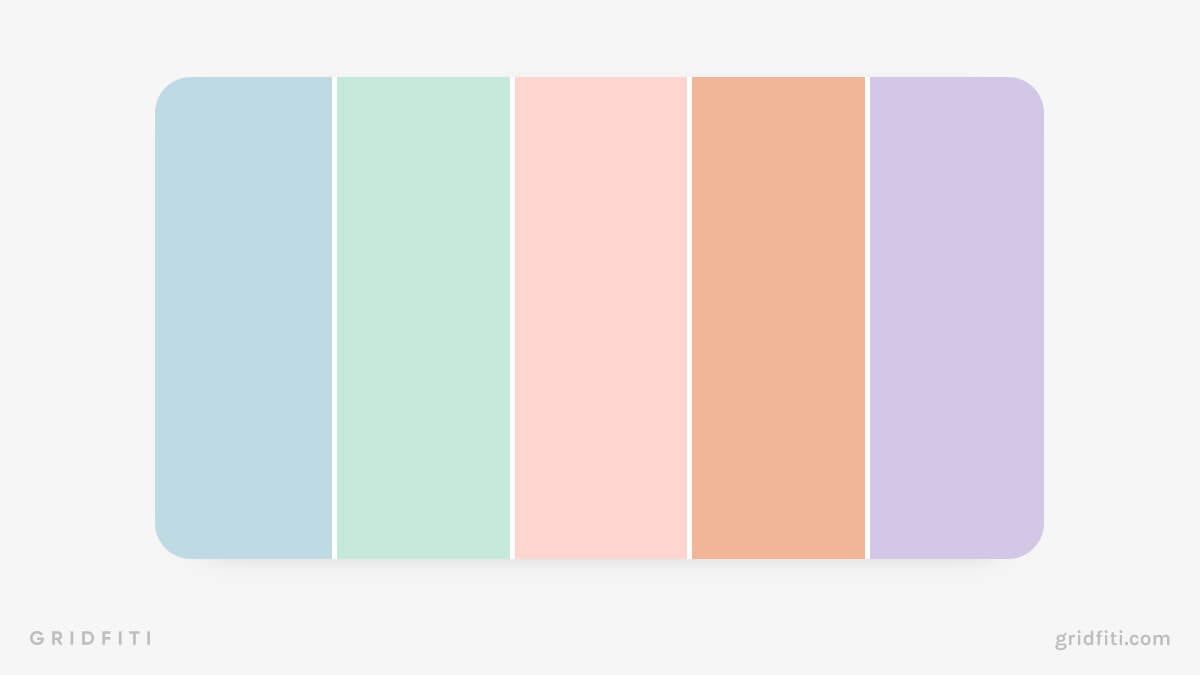 Pastel Color Scheme for Calendar