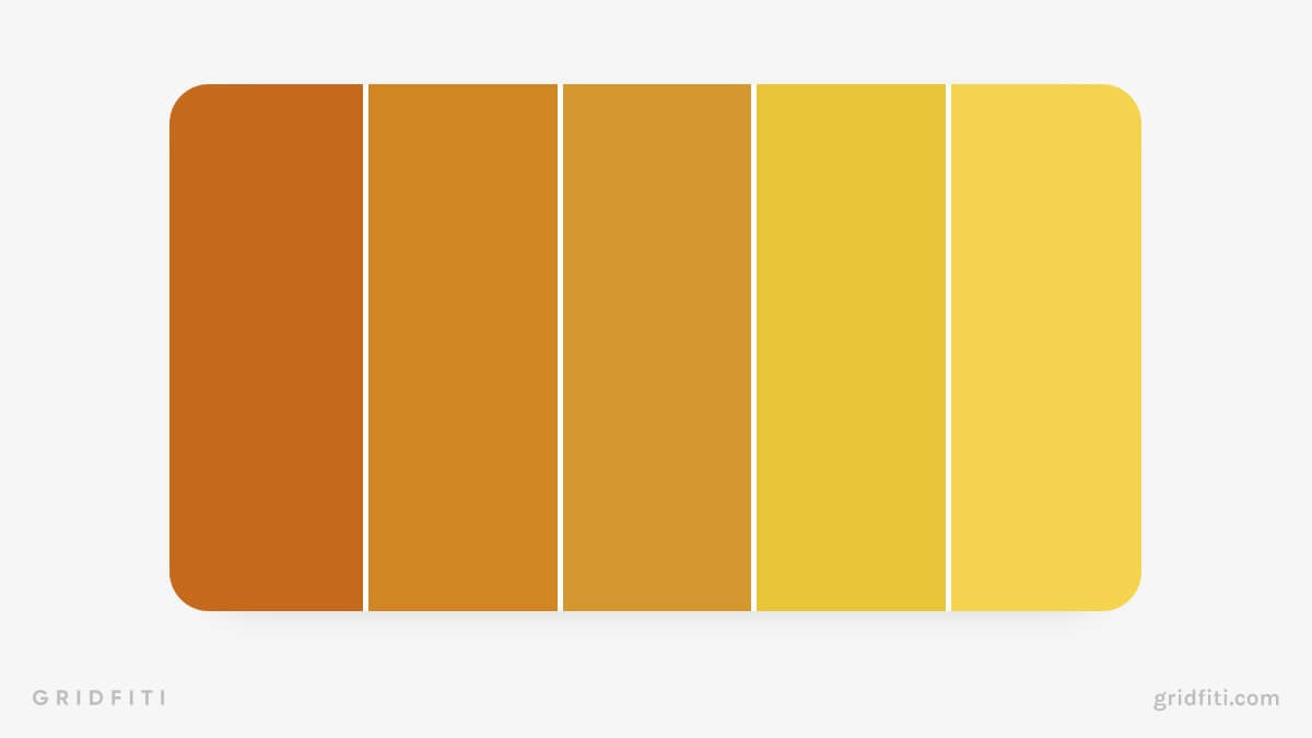Yellow Color Palette for Google Calendar
