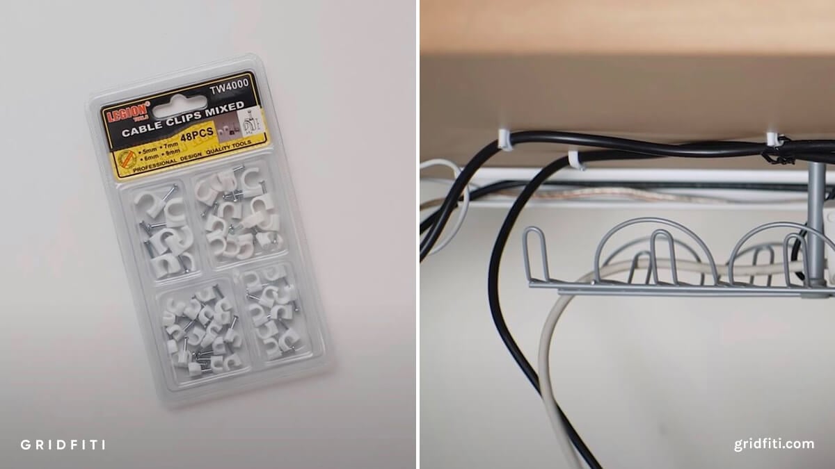 Wire & Cable Clips for Desk