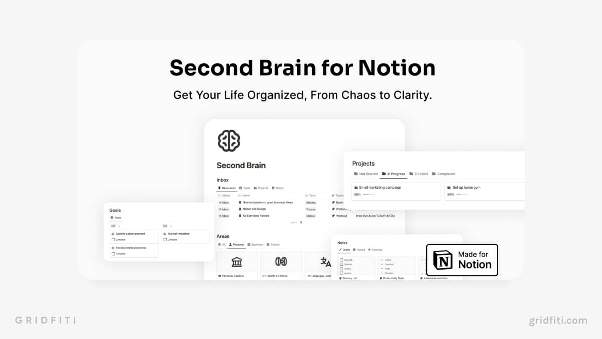 Minimal Second Brain for Notion