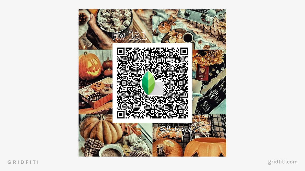 Halloween Snapseed QR Presets