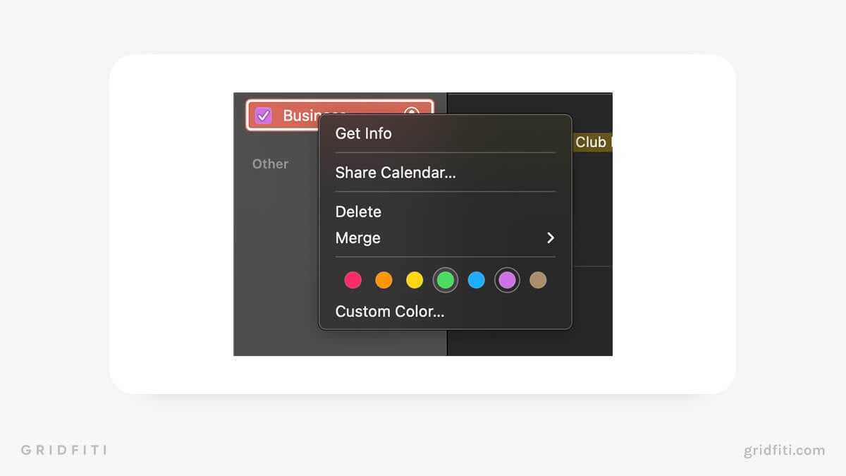 Customize Apple Calendar Colors