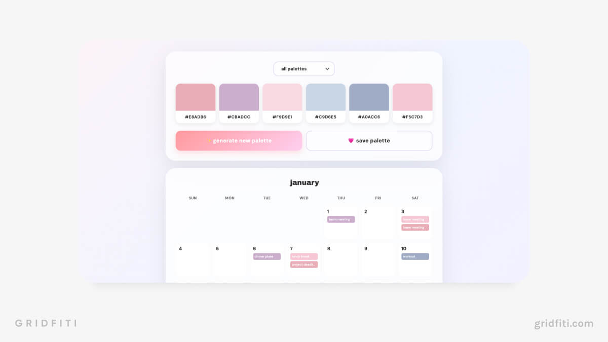 Apple Calendar Color Palette Generator