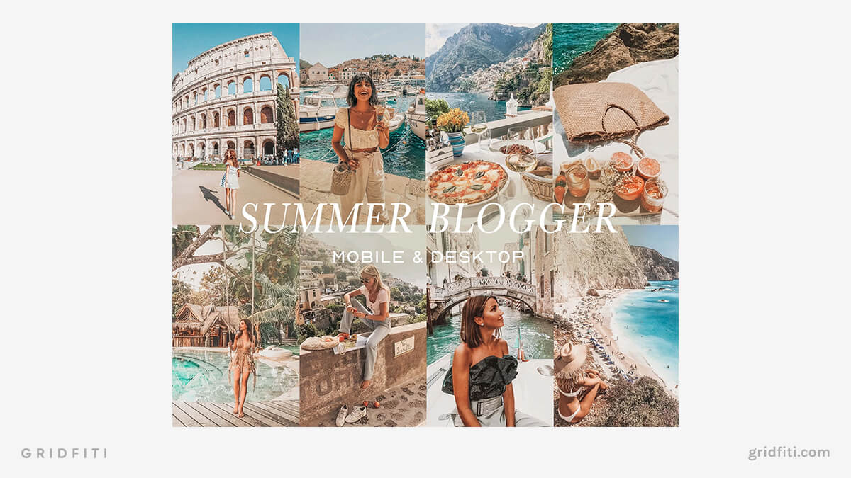 Summer Blogger Lightroom Presets