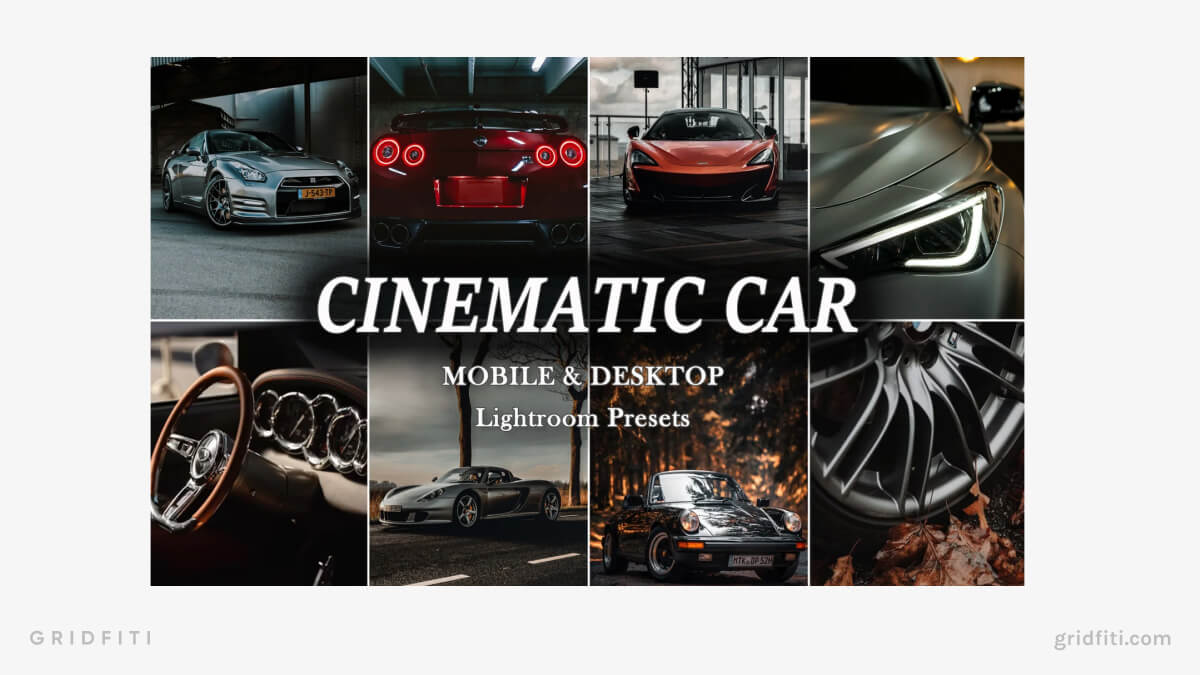 Cinematic Car Lightroom Presets