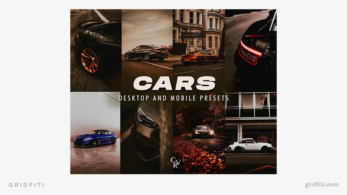 Cars Presets for Desktop & Mobile