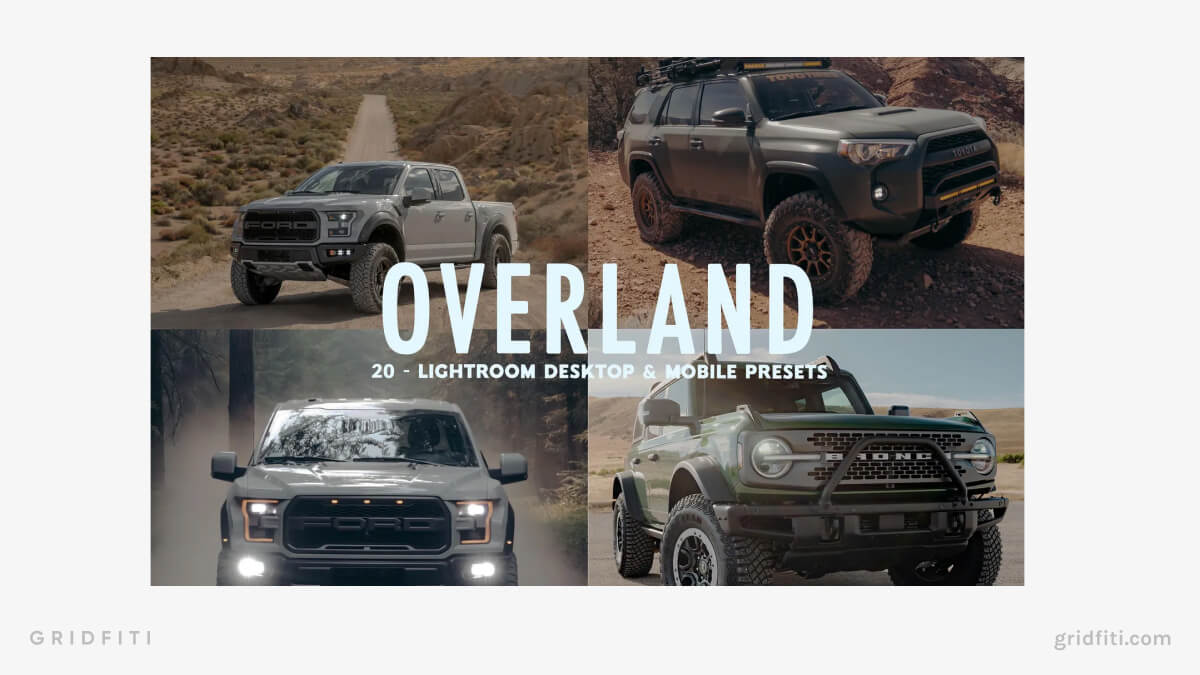 Overland Off-roading Lightroom Presets