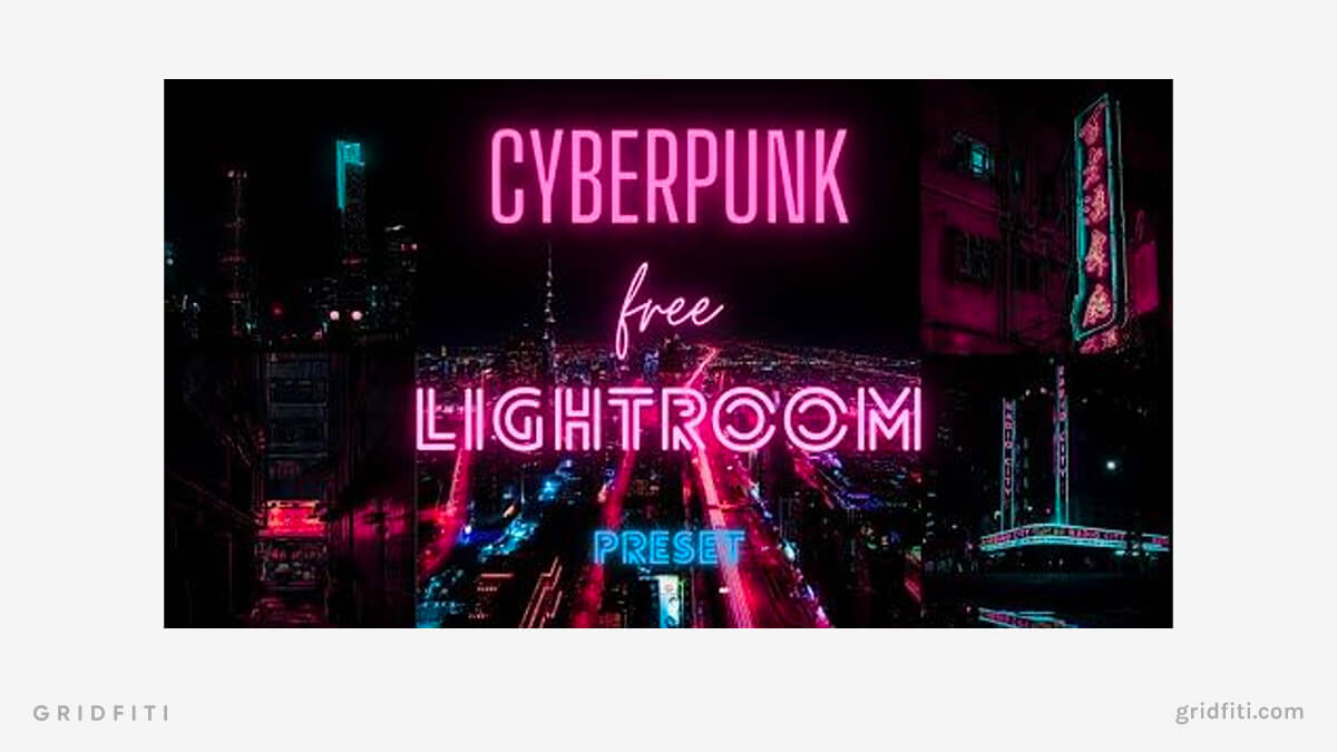 Free Cyberpunk Lightroom Mobile Preset