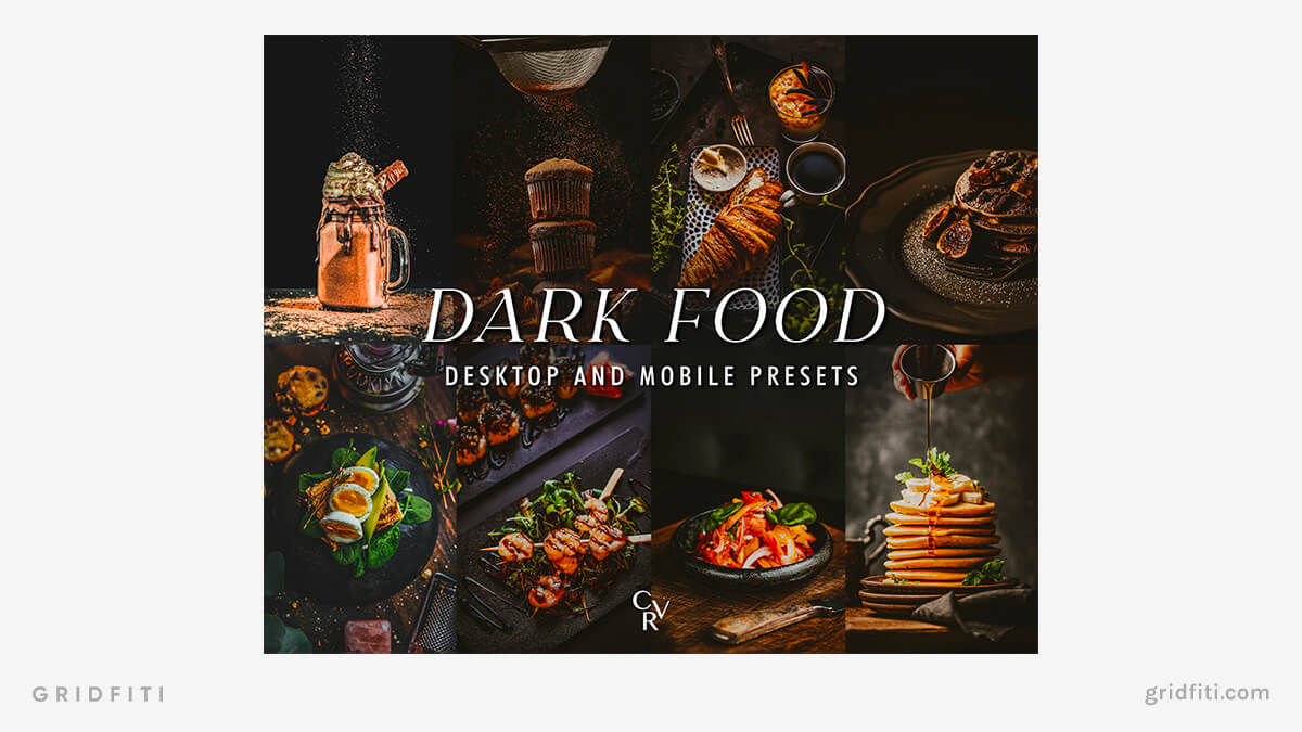 Dark Food Lightroom Presets