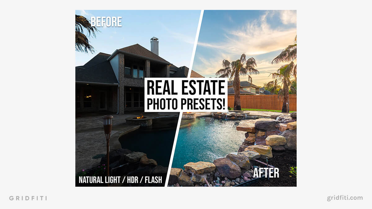 Real Estate Presets – Natural, HDR, Flash & More