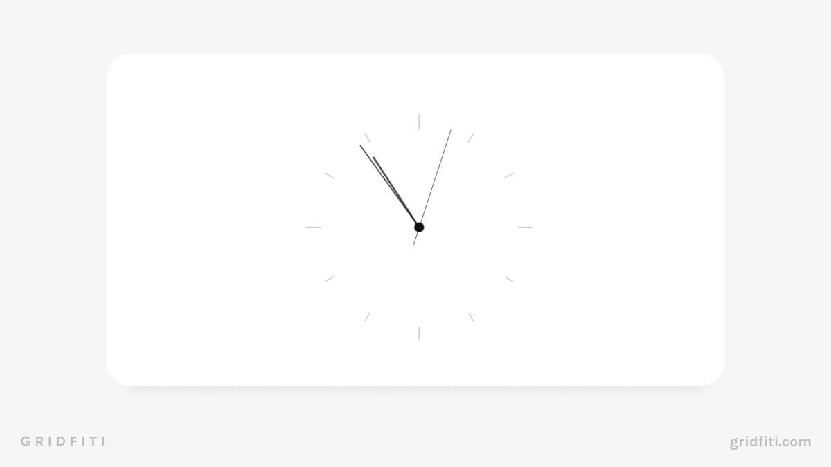 Minimal Analog Clock for Notion