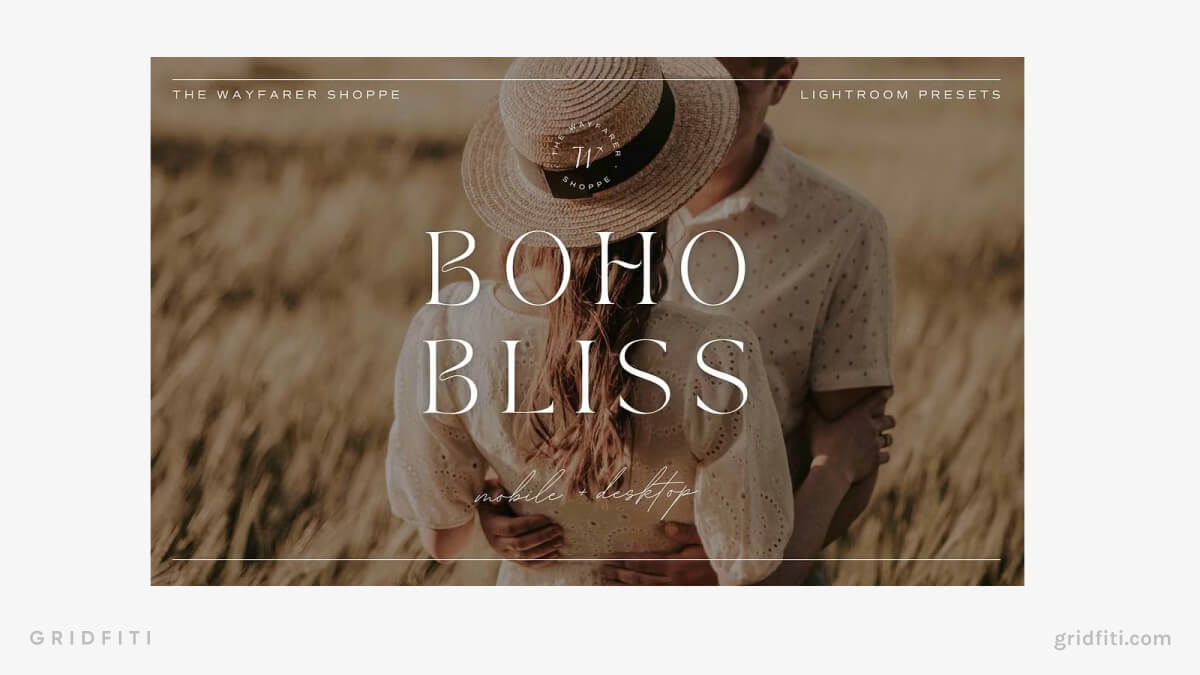 Boho Bliss Lightroom Preset Pack