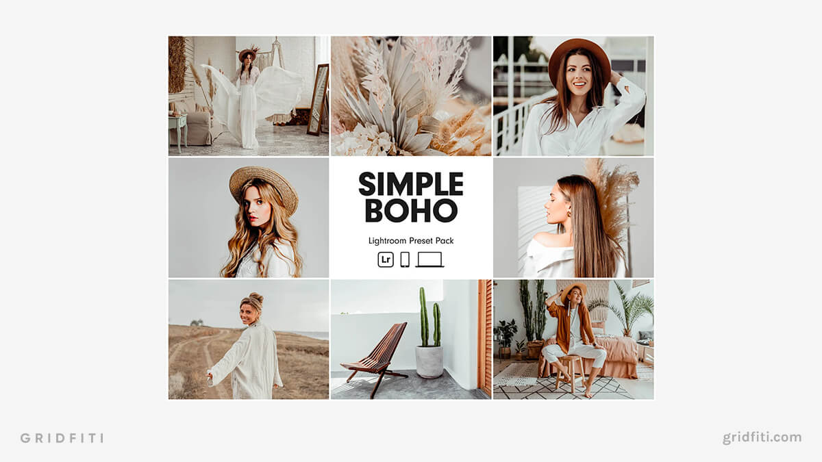 Simple Boho Presets for Lightroom