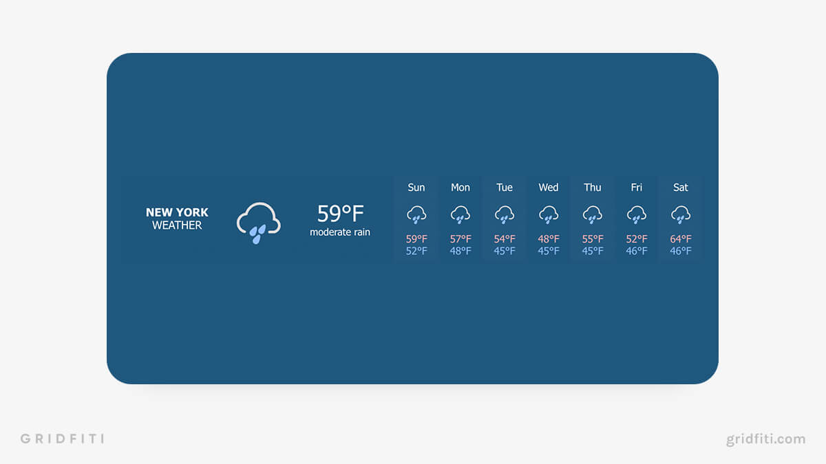 The 5 Best Notion Weather Widgets & How to Add Them | Gridfiti