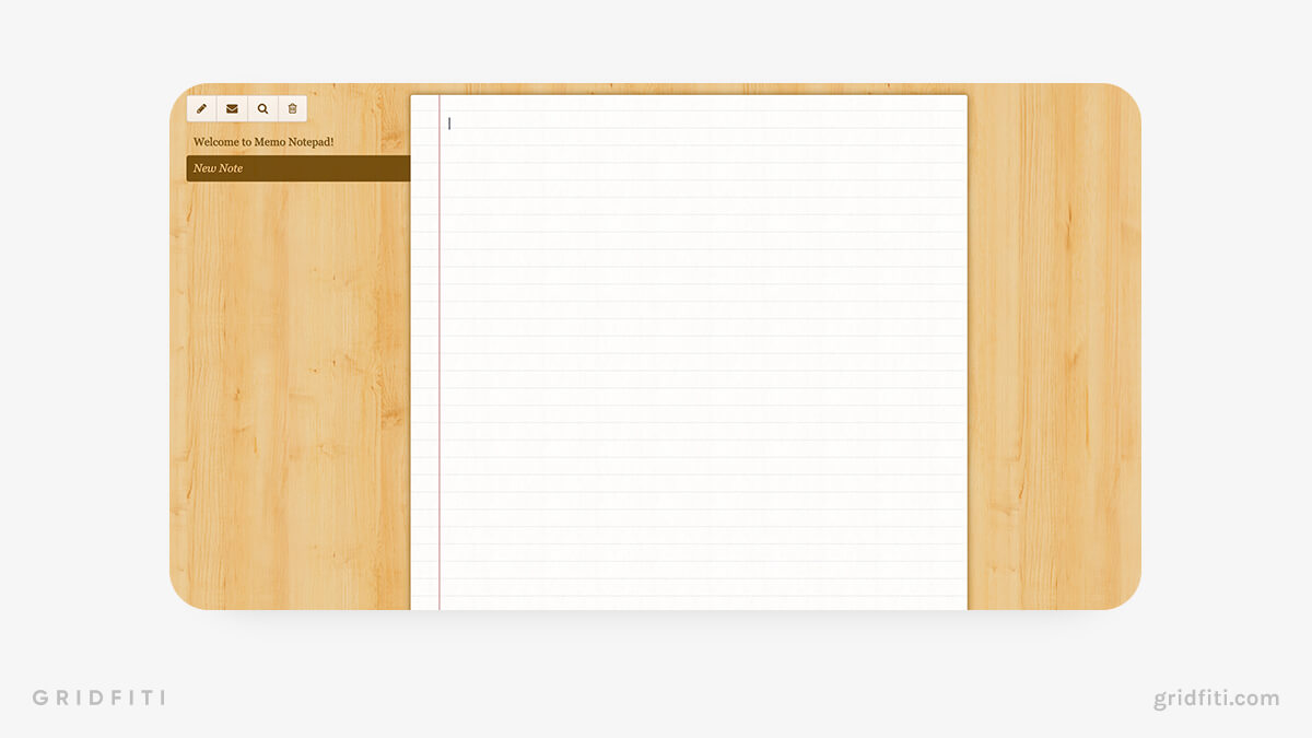 Memo Notepad Website