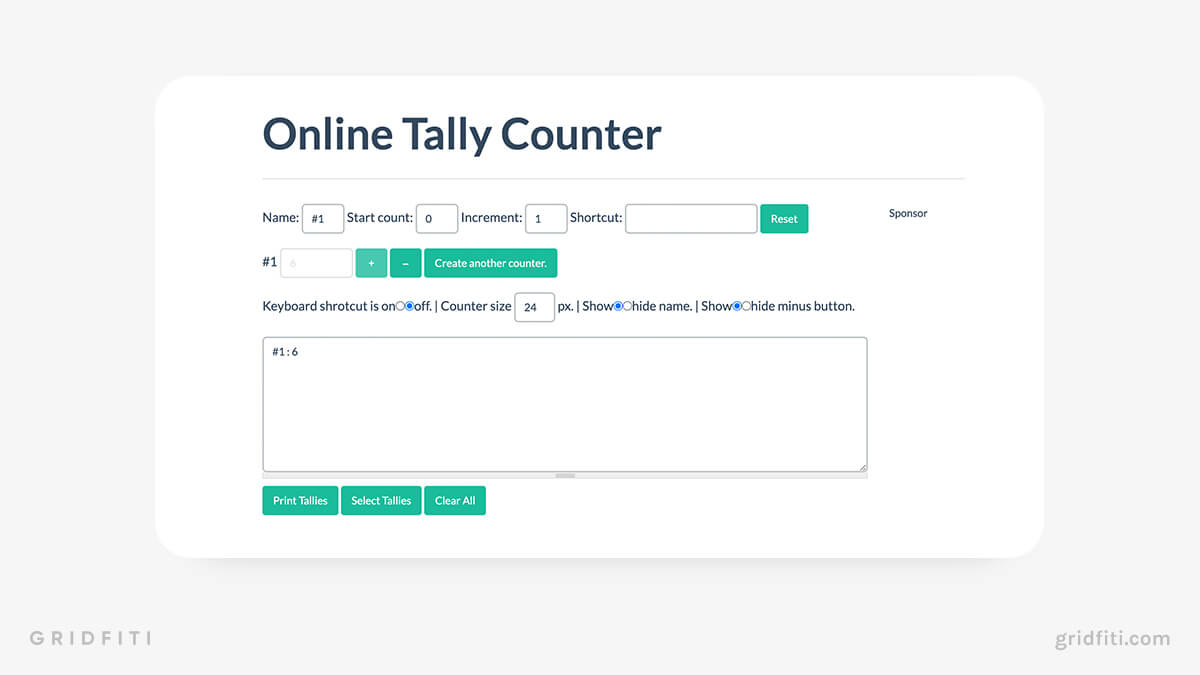 Multiple Online Tally Counter