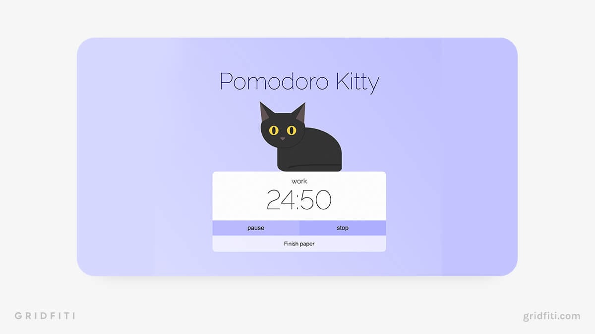Pomodoro Kitty Timer for Studying
