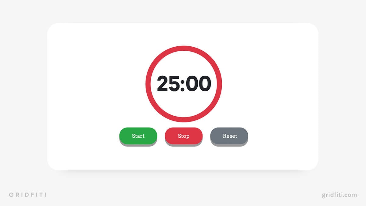 Pomodoro Timer Website