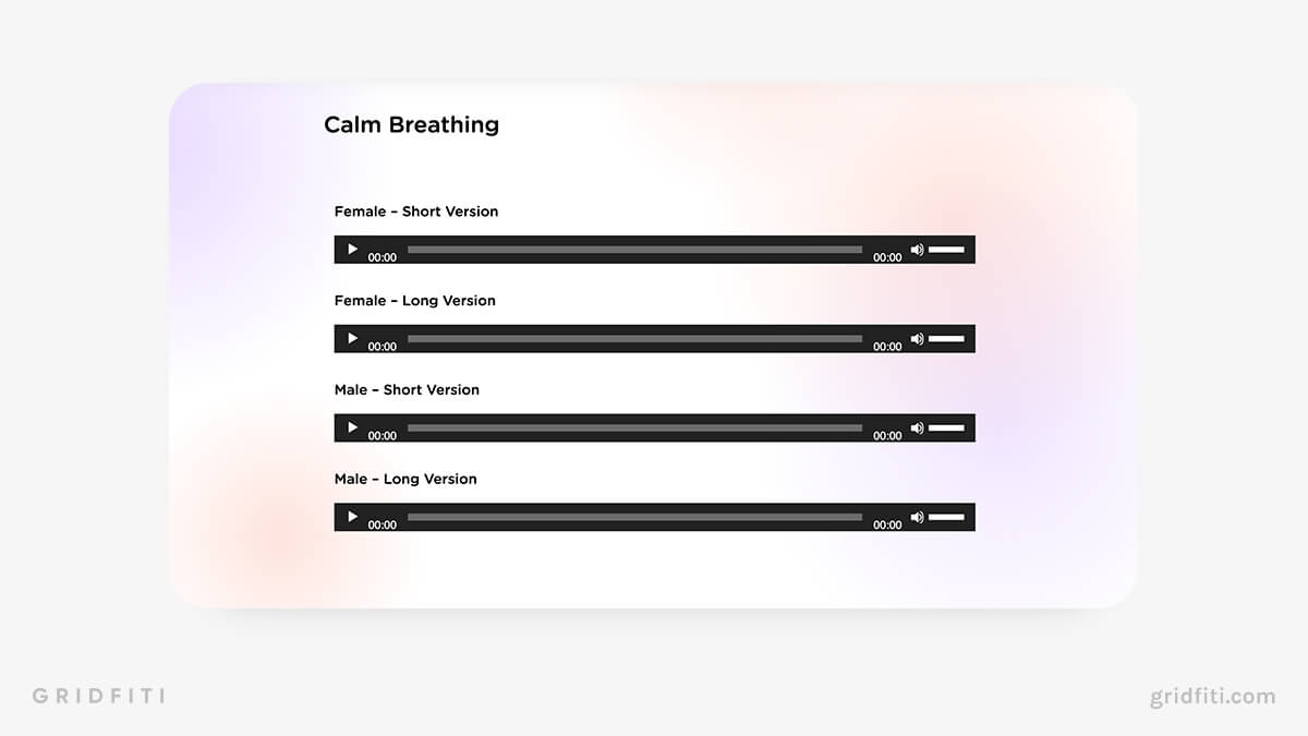 Calm Breathing Audio