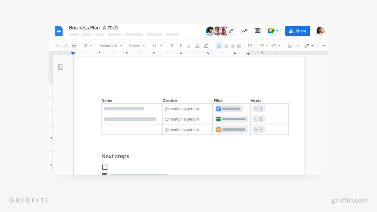 Google Docs for Note-Taking