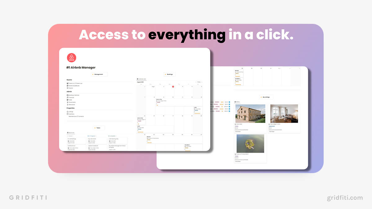 Airbnb Manager Notion Template