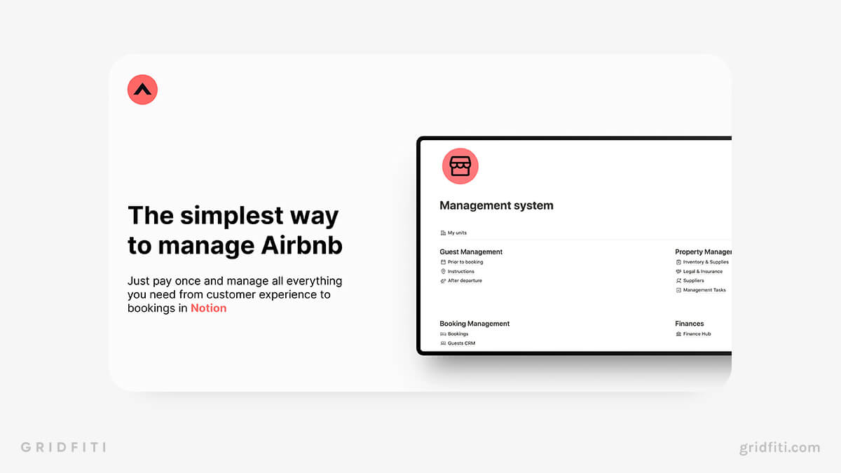 Airbnb Manager Template for Notion