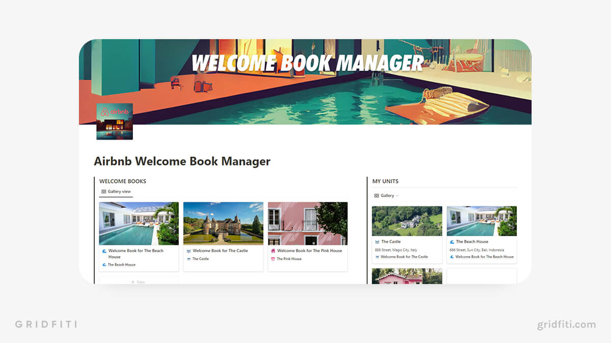 Notion Airbnb Welcome Book Template