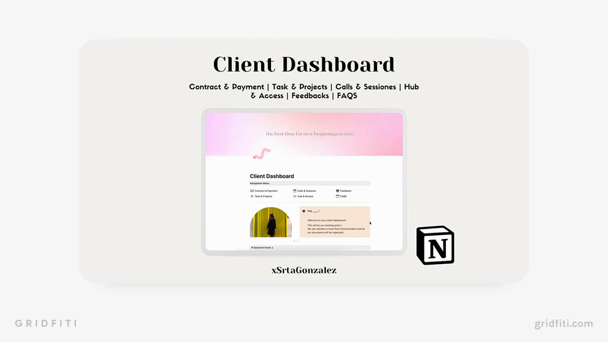 Client Dashboard for Notion