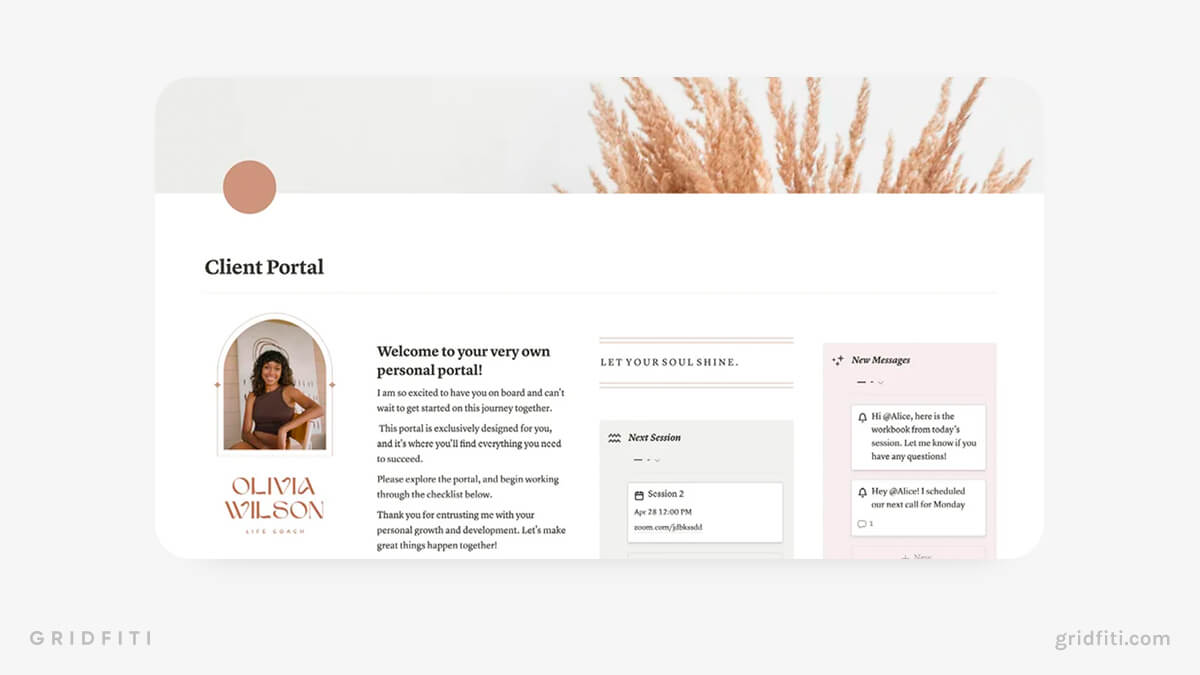 Notion Business Planner & Client Portal for Coaches