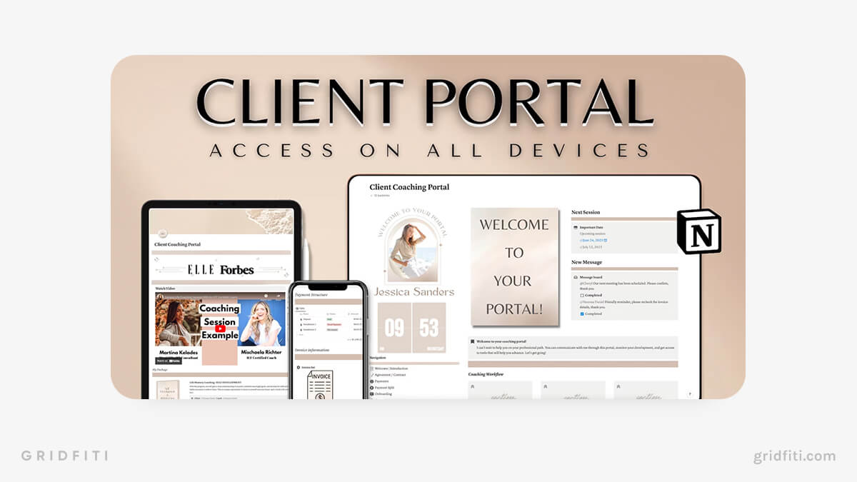 Notion Coaching Client Portal