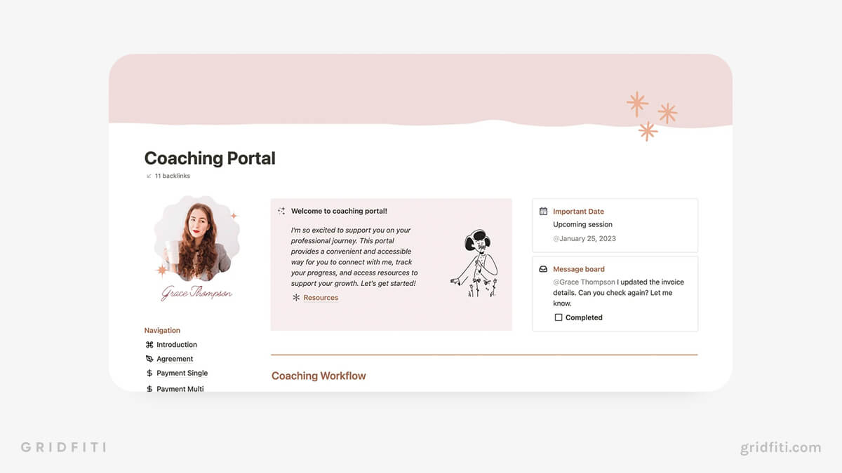 Coaching Portal & Online Course Template