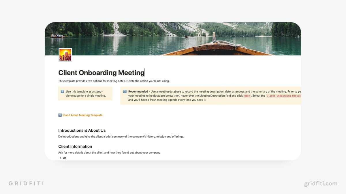 Client Onboarding Meeting Template