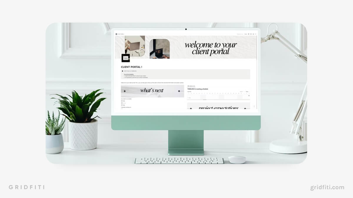Modern Client Portal Template for Notion