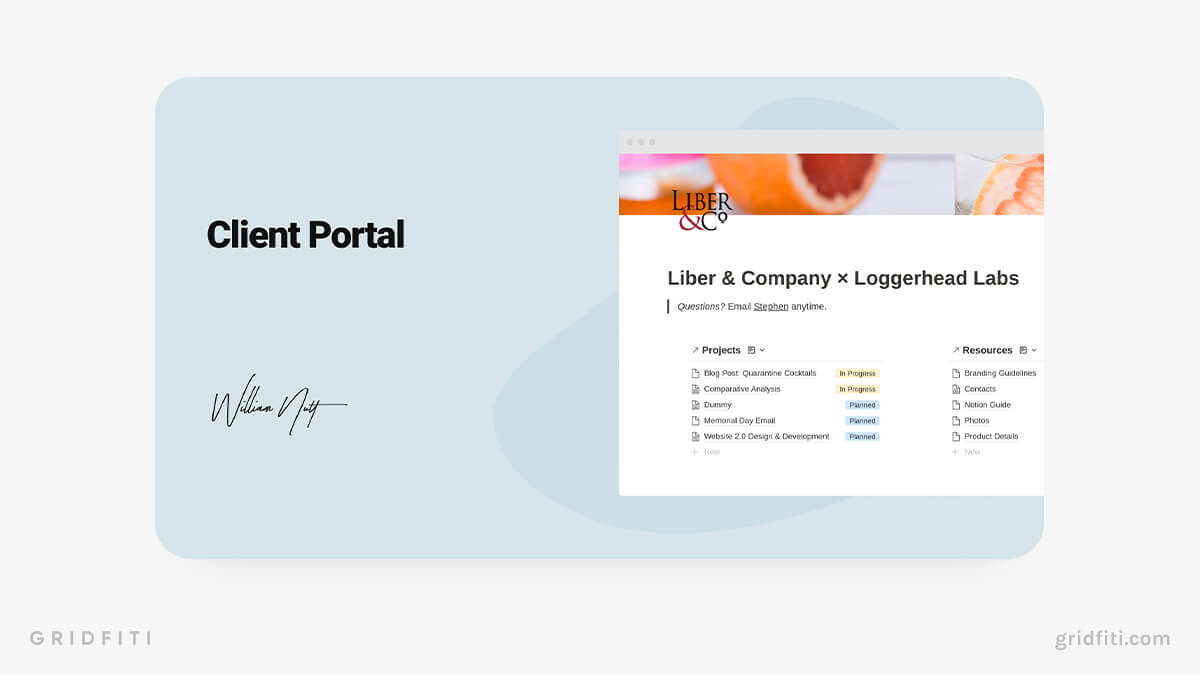 Notion VIP – Client Portal Template