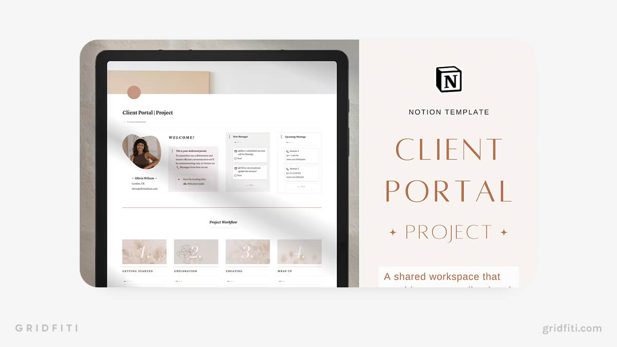 Notion Project Management Dashboard with Client Hub