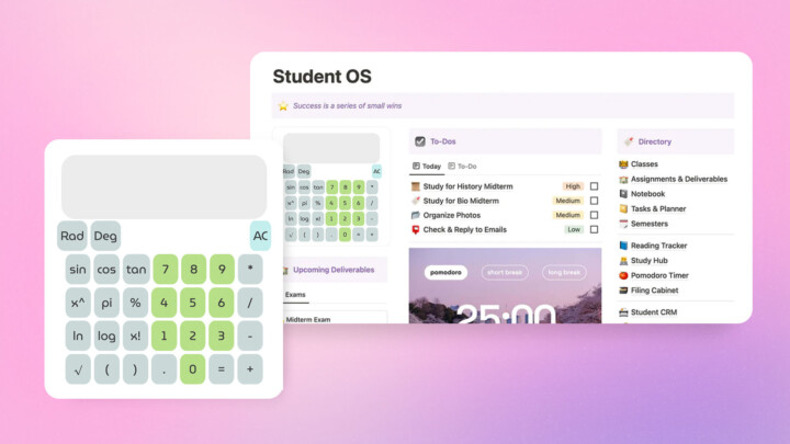 Notion Calculator Widgets