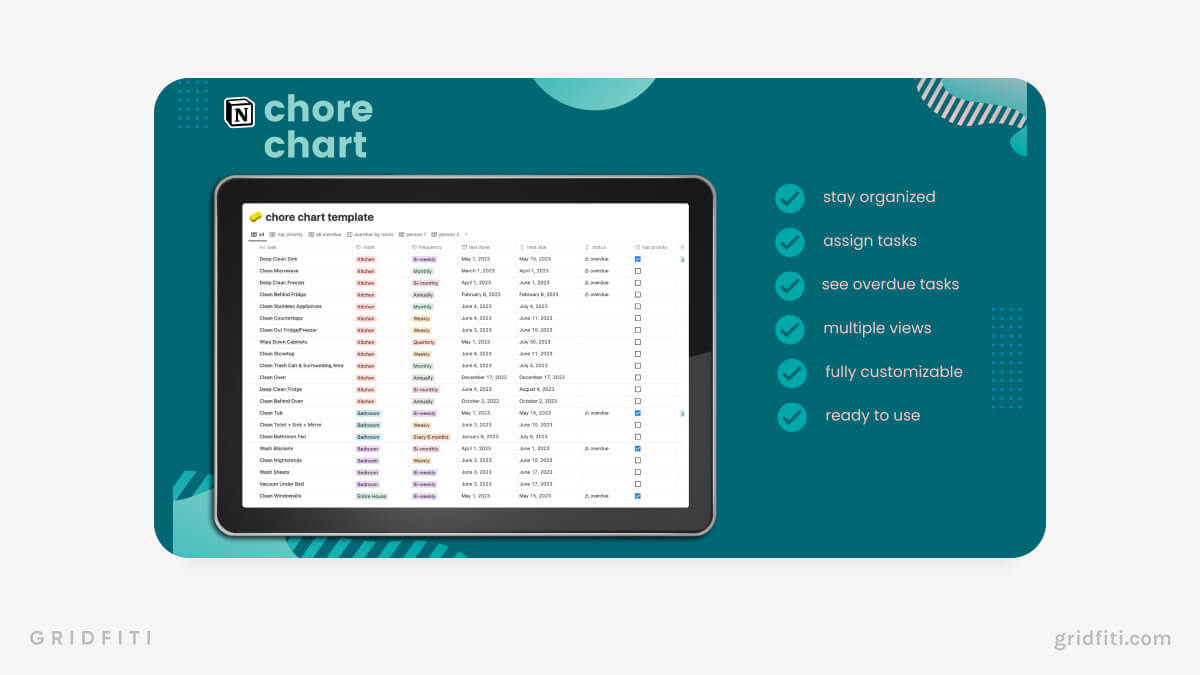 Notion Chore Chart Template