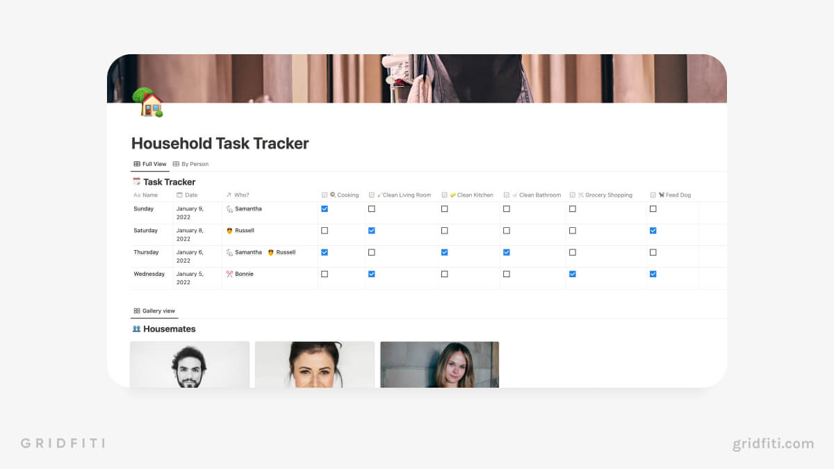 Notion Household Task Tracker